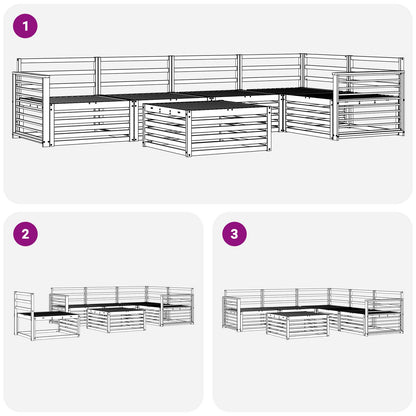 vidaXL Outdoor Sofa Set 6 pcs Natural