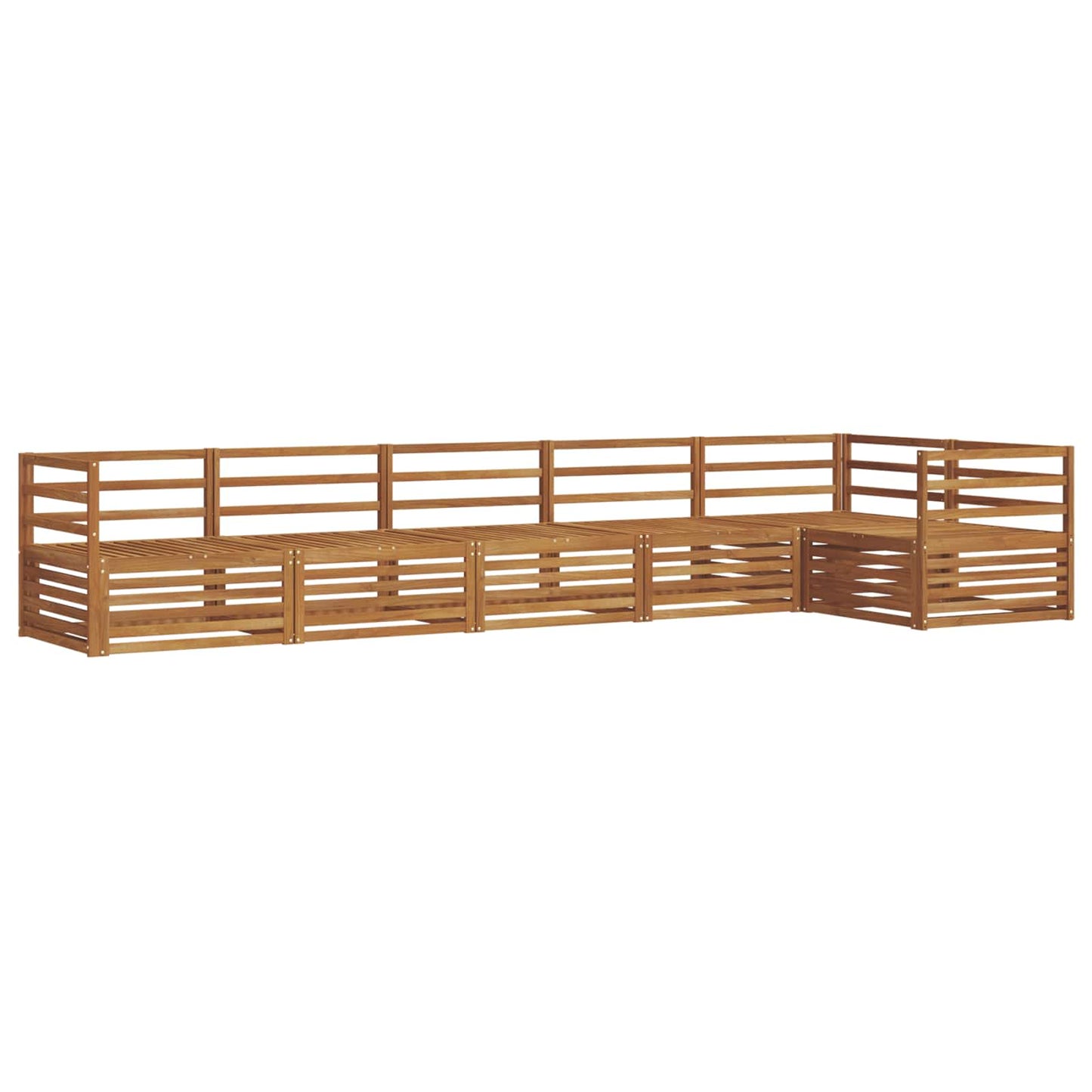 vidaXL Outdoor Sofa Set 6 pcs Natural Solid Acacia Wood