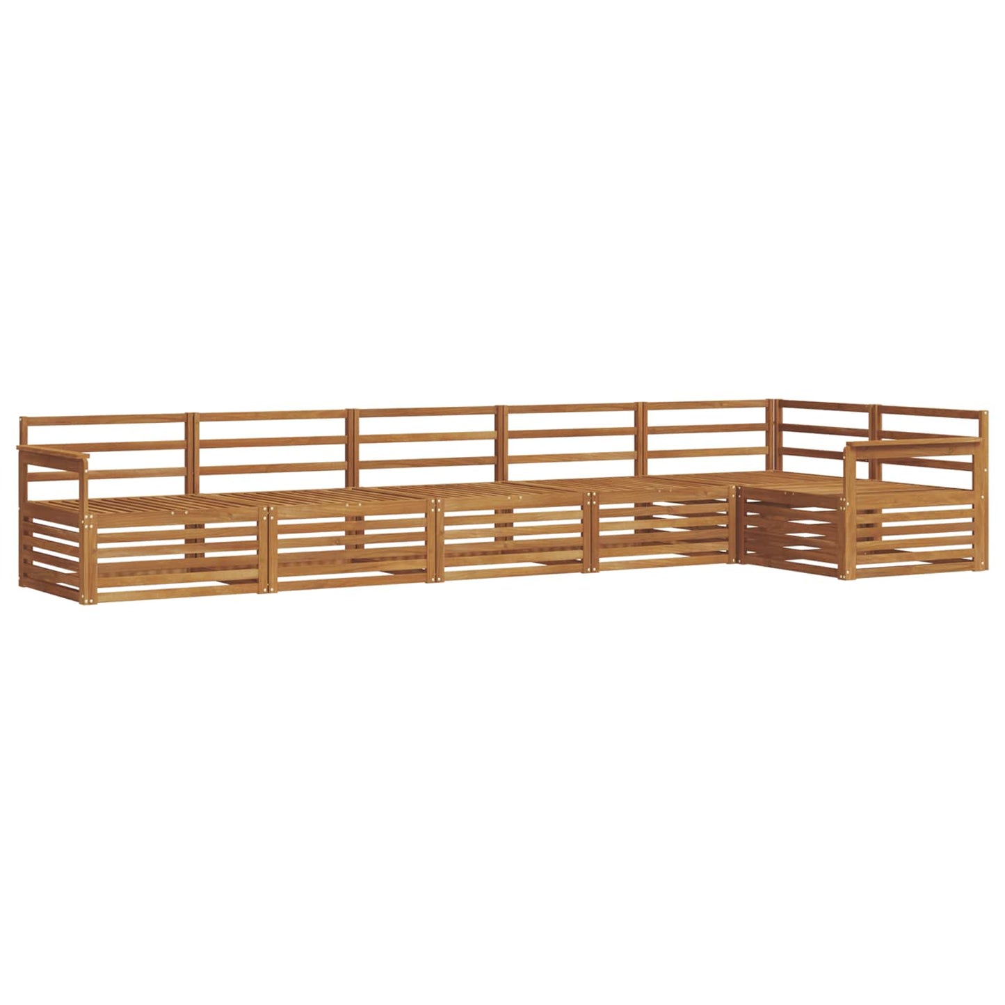 vidaXL Outdoor Sofa Set 6 pcs Natural Solid Acacia Wood
