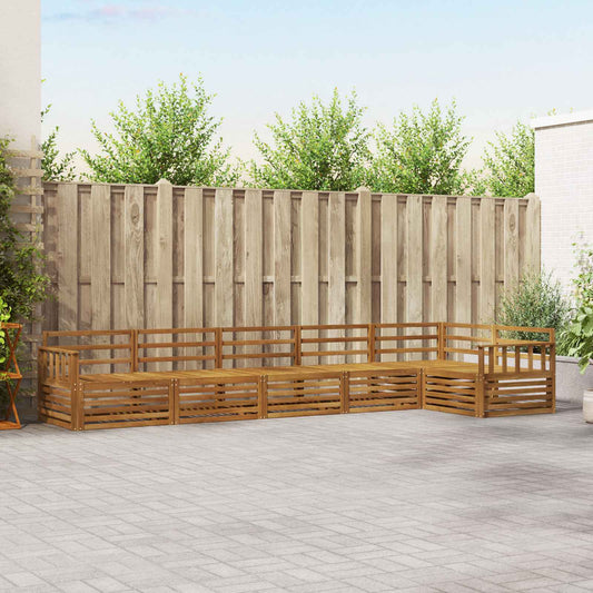vidaXL Outdoor Sofa Set 6 pcs Natural Solid Acacia Wood