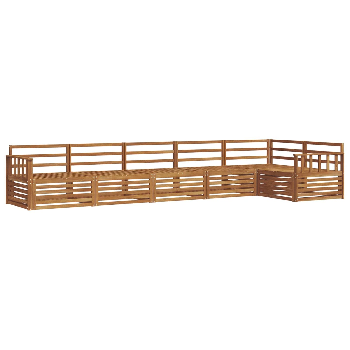 vidaXL Outdoor Sofa Set 6 pcs Natural Solid Acacia Wood