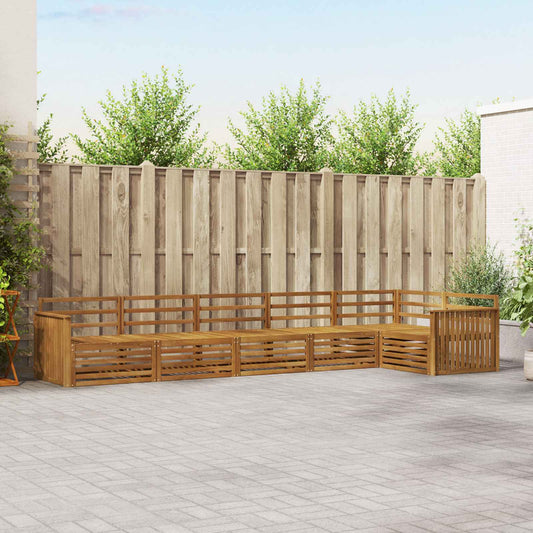 vidaXL Outdoor Sofa Set 6 pcs Natural Solid Acacia Wood