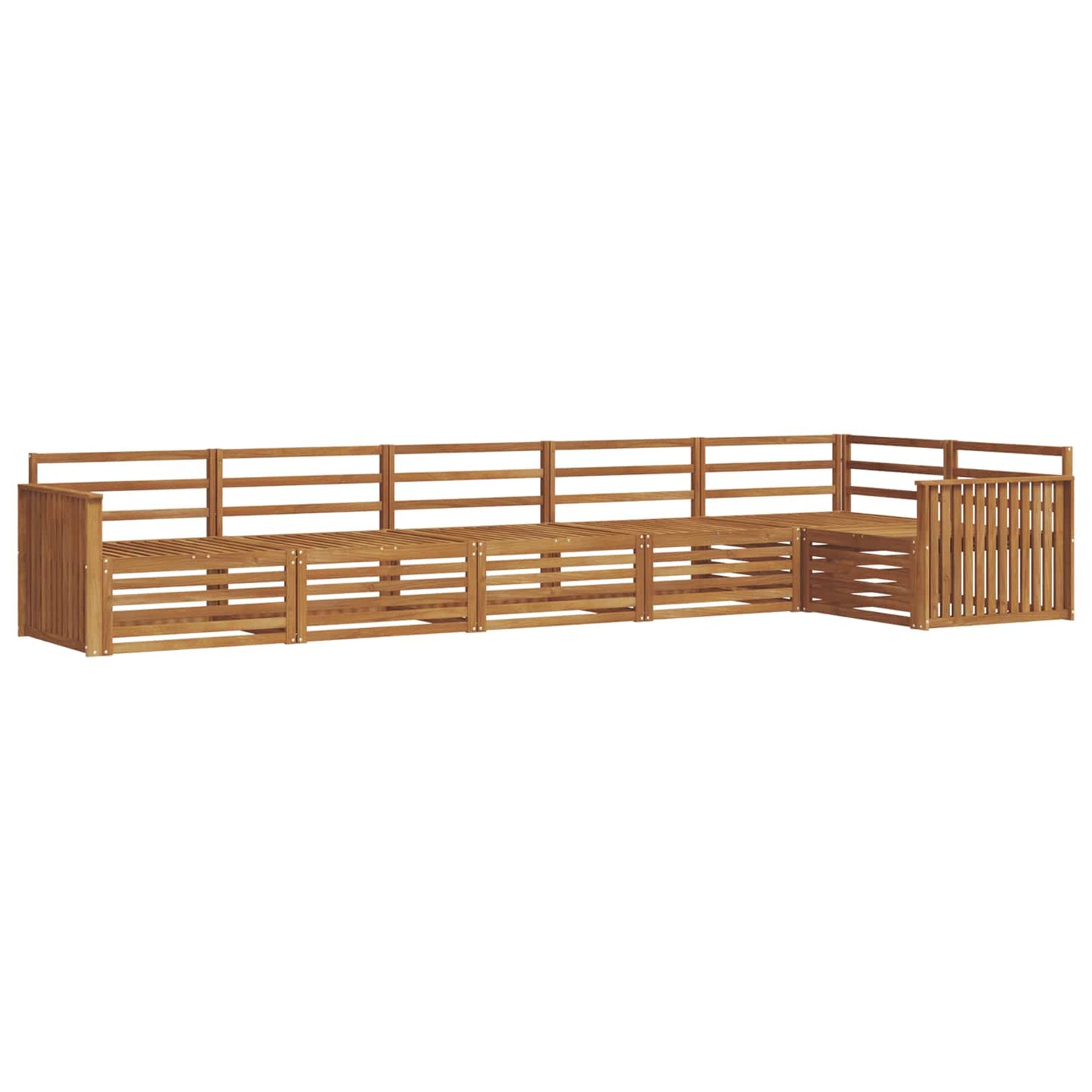 vidaXL Outdoor Sofa Set 6 pcs Natural Solid Acacia Wood