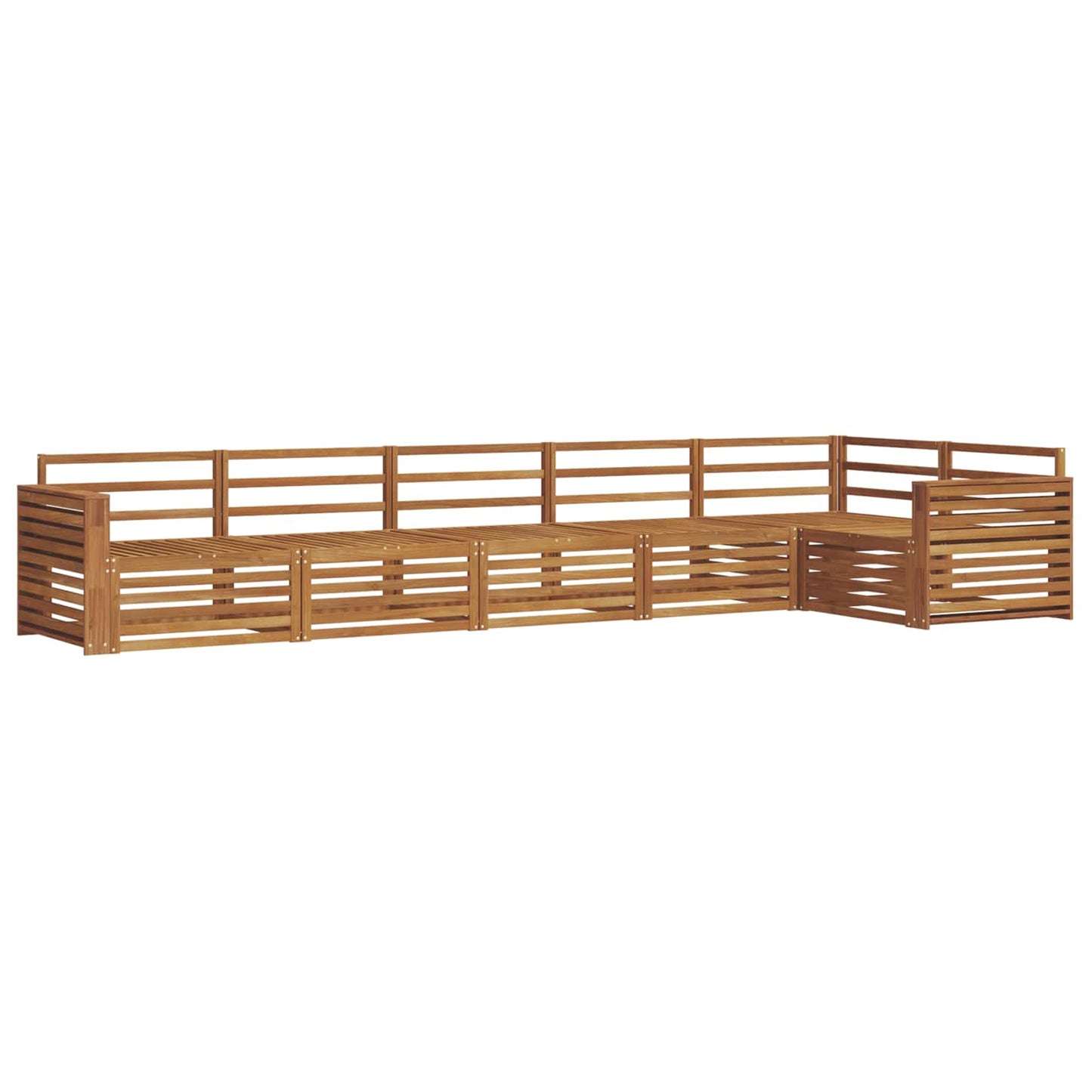 vidaXL Outdoor Sofa Set 6 pcs Natural Solid Acacia Wood