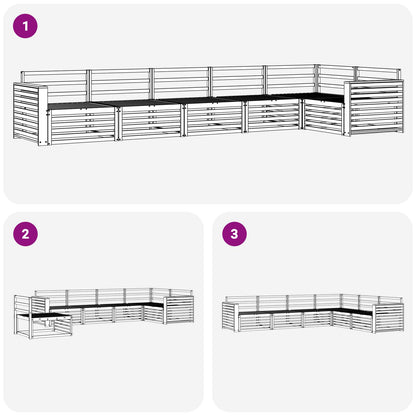 vidaXL Outdoor Sofa Set 6 pcs Natural Solid Acacia Wood