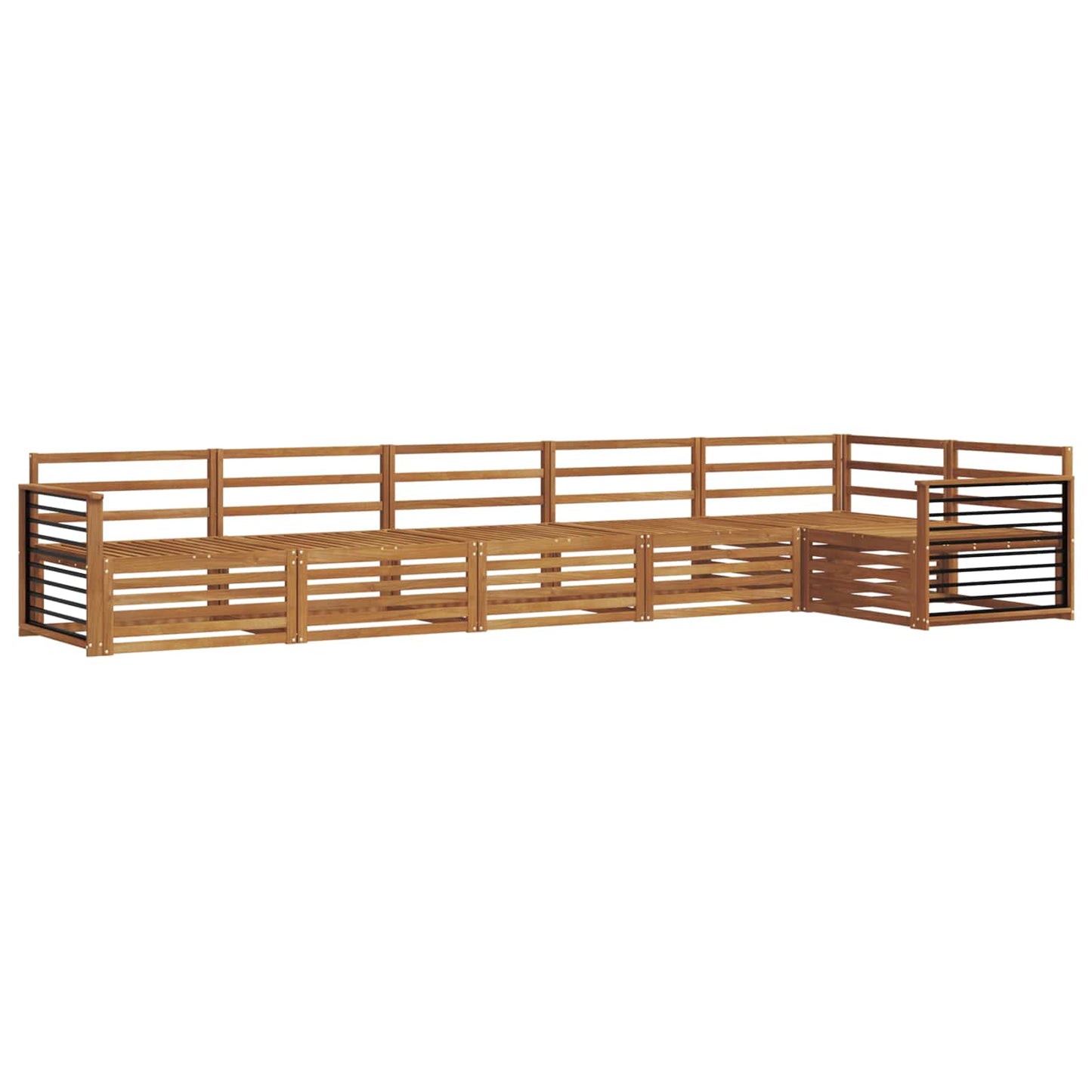 vidaXL Outdoor Sofa Set 6 pcs Natural Solid Acacia Wood