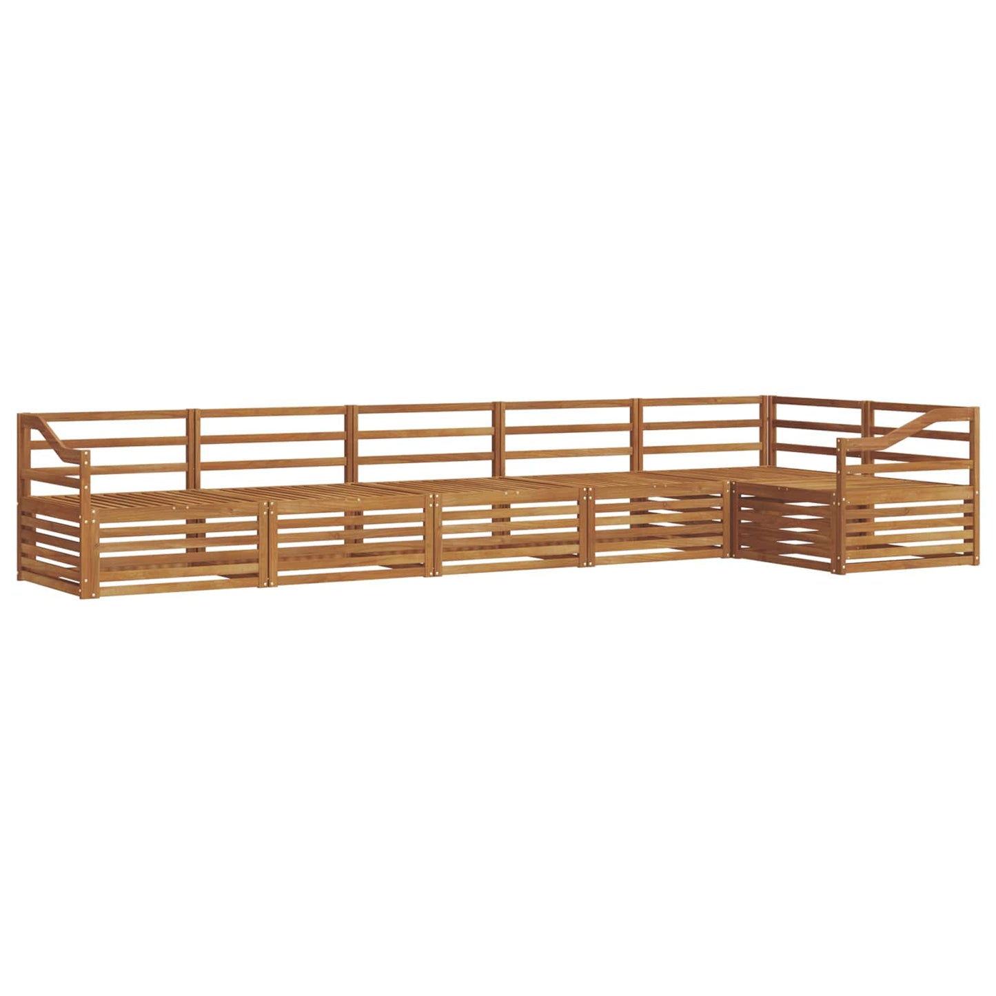 vidaXL Outdoor Sofa Set 6 pcs Natural Solid Acacia Wood