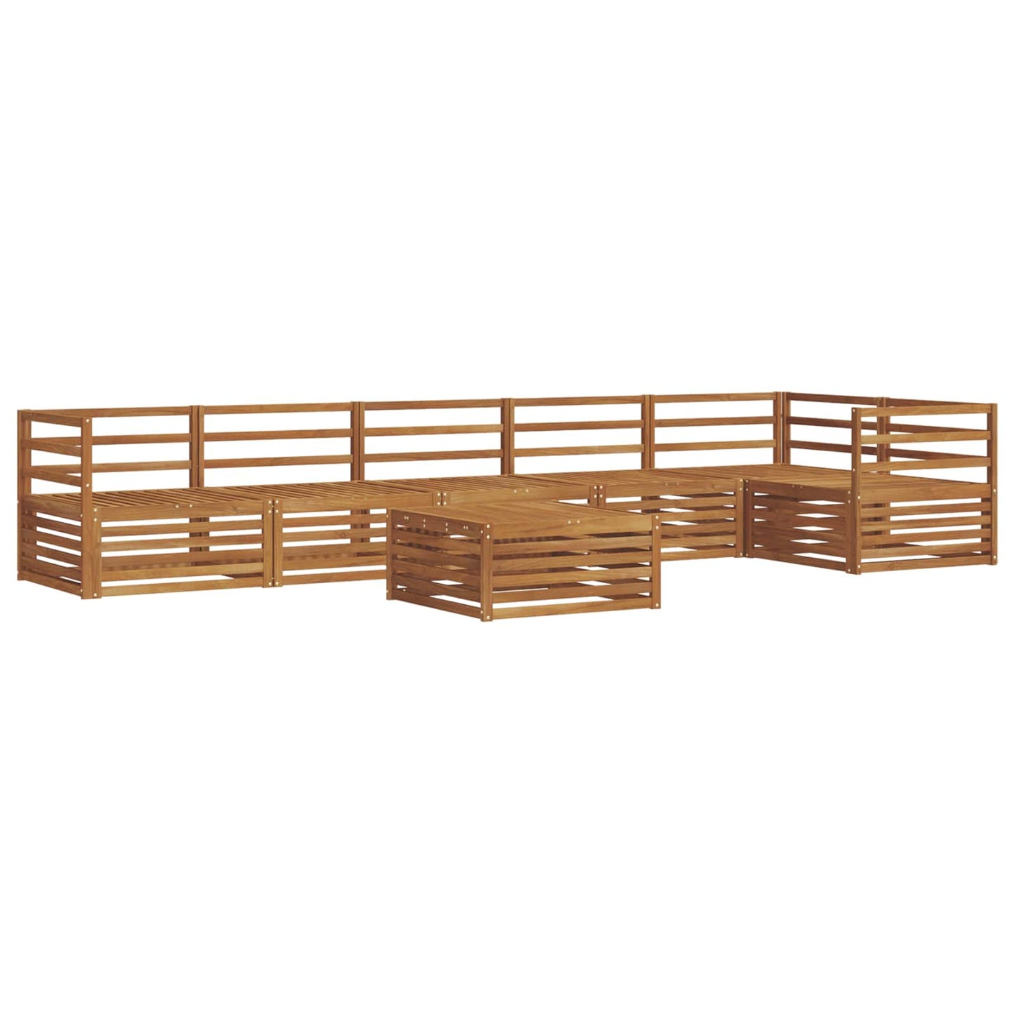 vidaXL Outdoor Sofa Set 7 pcs Natural
