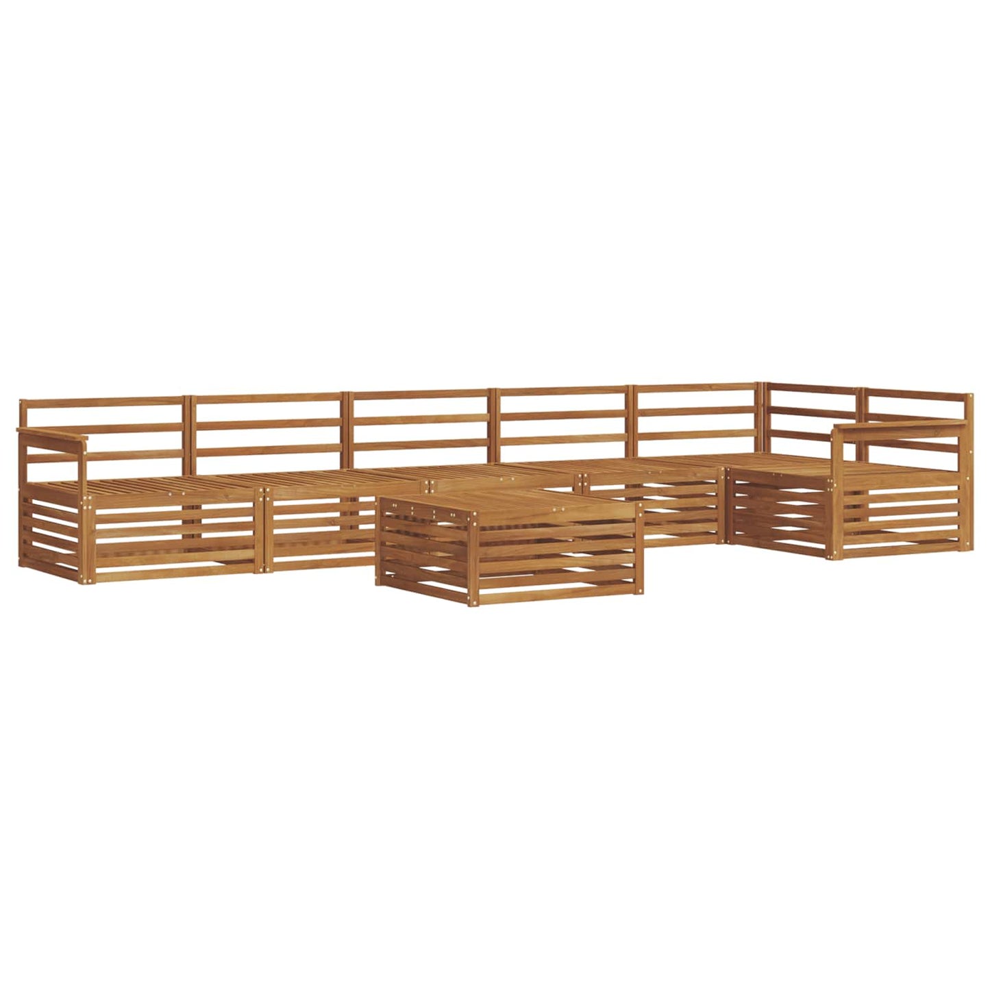vidaXL Outdoor Sofa Set 7 pcs Natural