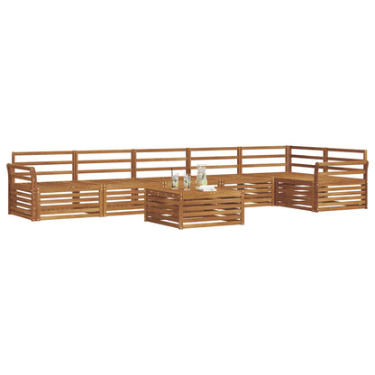 vidaXL Outdoor Sofa Set 7 pcs Natural