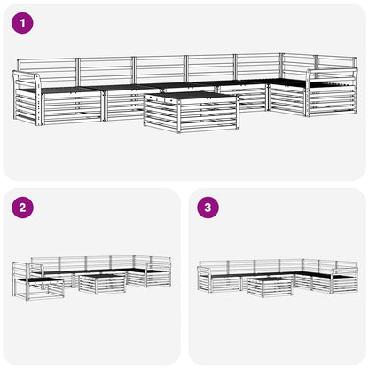 vidaXL Outdoor Sofa Set 7 pcs Natural