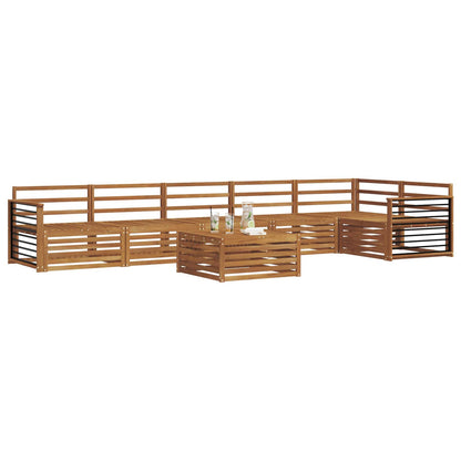 vidaXL Outdoor Sofa Set 7 pcs Natural Solid Acacia Wood
