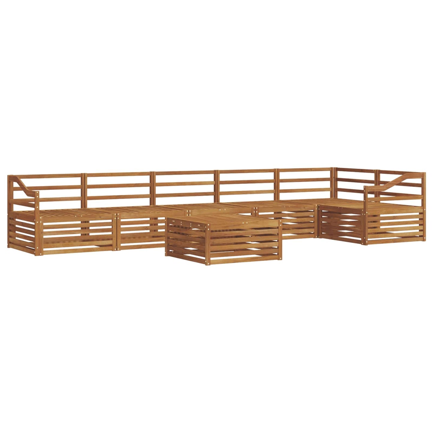 vidaXL Outdoor Sofa Set 7 pcs Natural