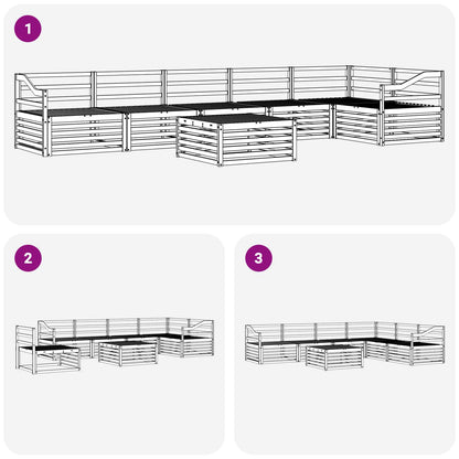 vidaXL Outdoor Sofa Set 7 pcs Natural