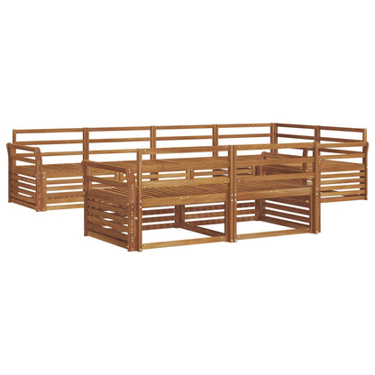 vidaXL Outdoor Sofa Set 7 pcs Natural Solid Acacia Wood