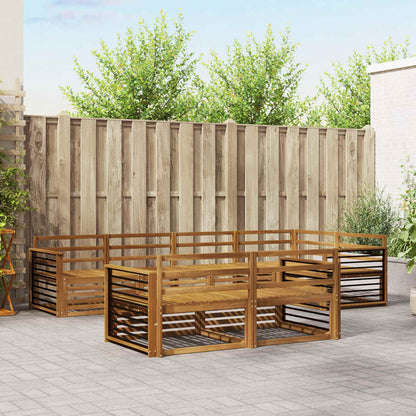 vidaXL Outdoor Sofa Set 7 pcs Natural Solid Acacia Wood