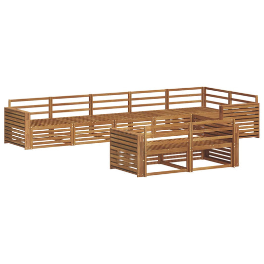 vidaXL Outdoor Sofa Set 8 pcs Natural Solid Acacia Wood