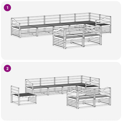 vidaXL Outdoor Sofa Set 8 pcs Natural Solid Acacia Wood