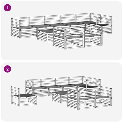 vidaXL Outdoor Sofa Set 9 pcs Natural Solid Acacia Wood