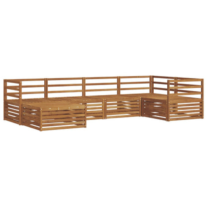vidaXL Outdoor Sofa Set 6 pcs Natural Solid Acacia Wood