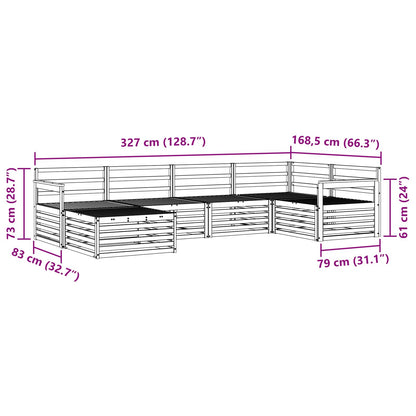 vidaXL Outdoor Sofa Set 6 pcs Natural