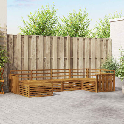 vidaXL Outdoor Sofa Set 6 pcs Natural Solid Acacia Wood