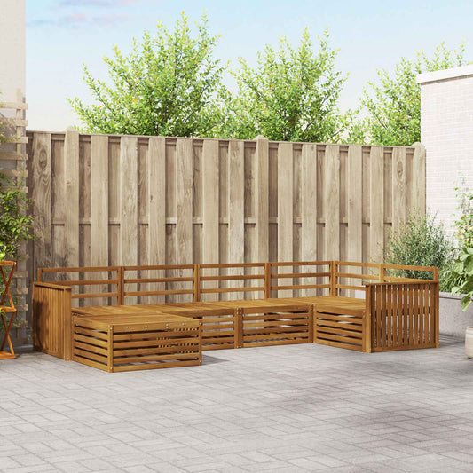vidaXL Outdoor Sofa Set 6 pcs Natural Solid Acacia Wood
