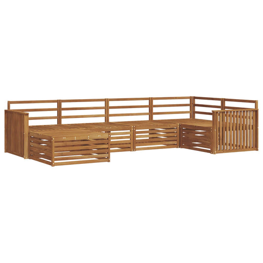 vidaXL Outdoor Sofa Set 6 pcs Natural Solid Acacia Wood