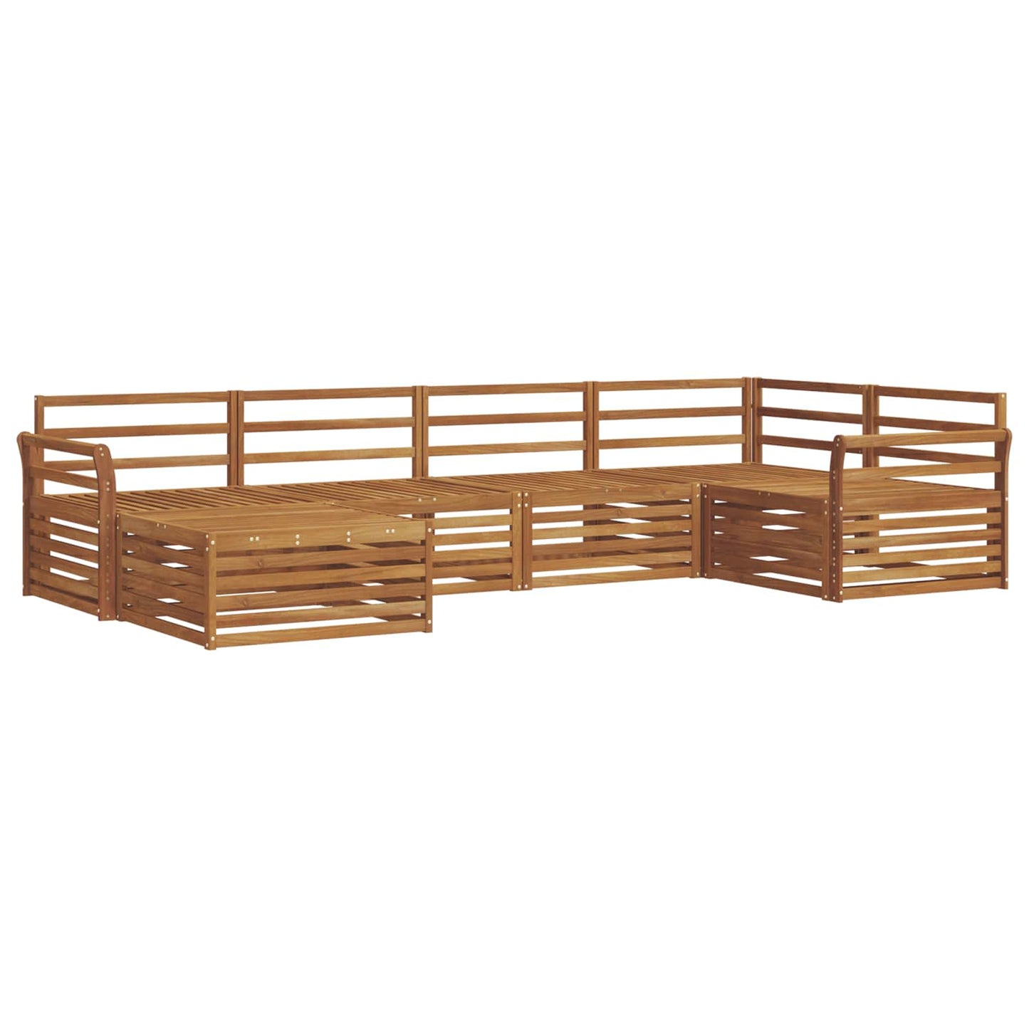 vidaXL Outdoor Sofa Set 6 pcs Natural Solid Acacia Wood
