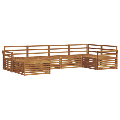 vidaXL Outdoor Sofa Set 6 pcs Natural Solid Acacia Wood