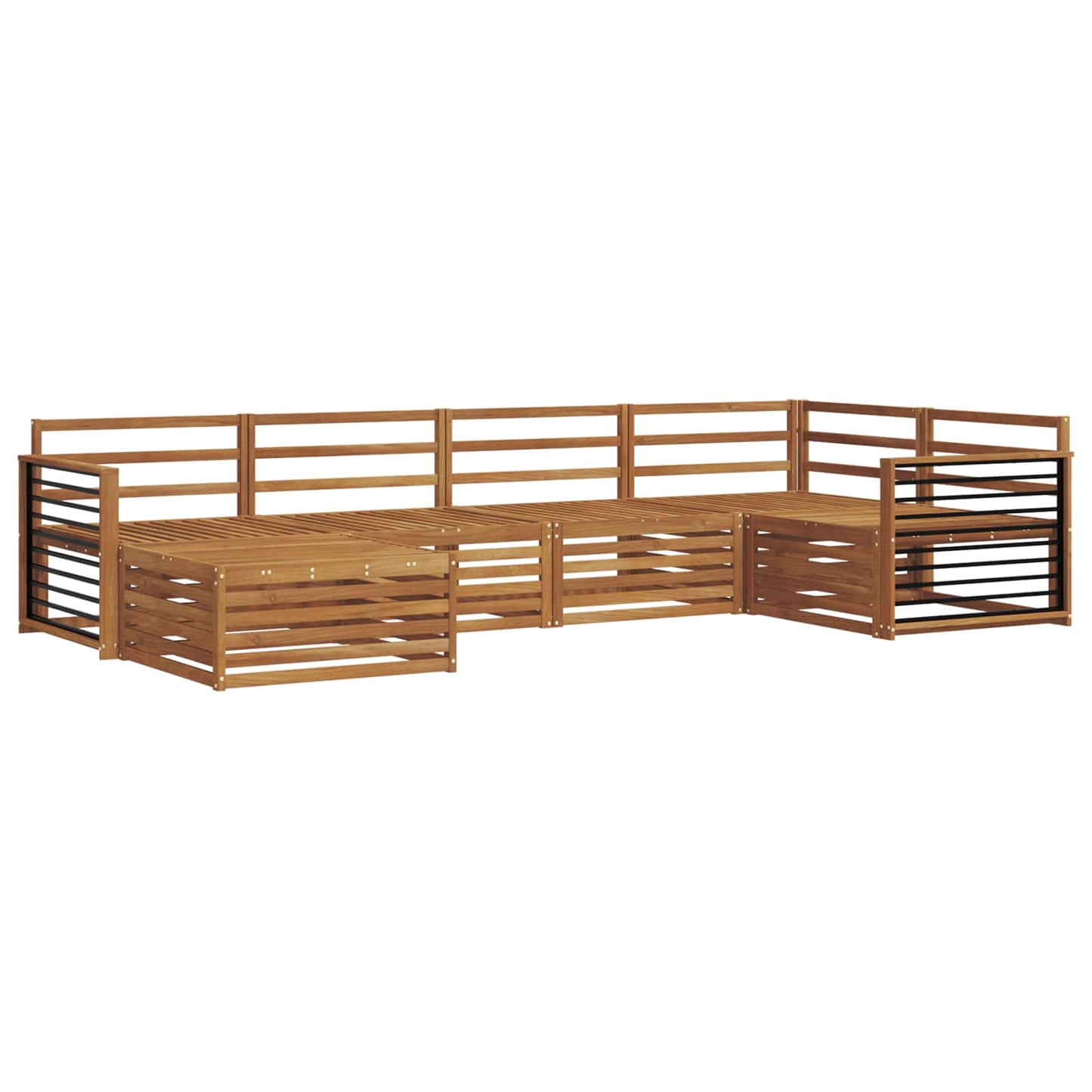 vidaXL Outdoor Sofa Set 6 pcs Natural
