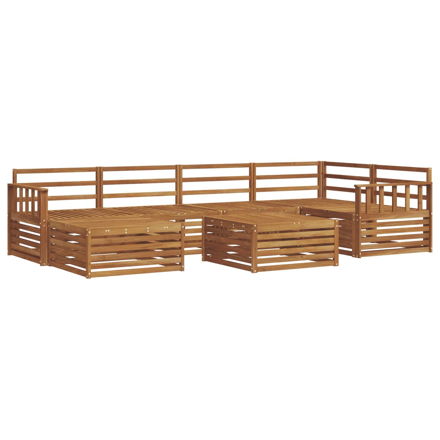 vidaXL Outdoor Sofa Set 7 pcs Natural Solid Acacia Wood