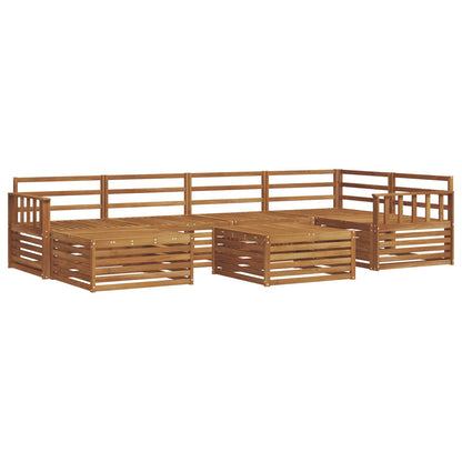 vidaXL Outdoor Sofa Set 7 pcs Natural Solid Acacia Wood