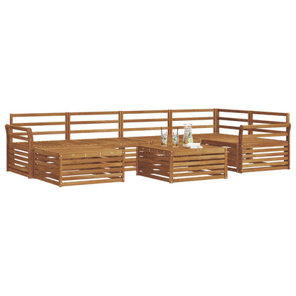 vidaXL Outdoor Sofa Set 7 pcs Natural Solid Acacia Wood