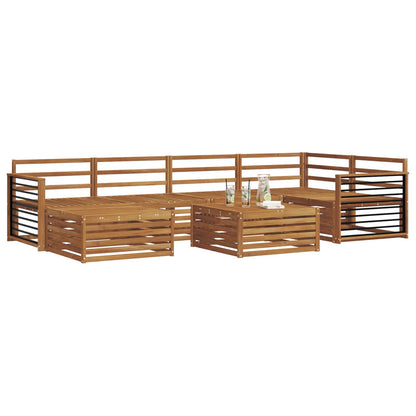 vidaXL Outdoor Sofa Set 7 pcs Natural Solid Acacia Wood