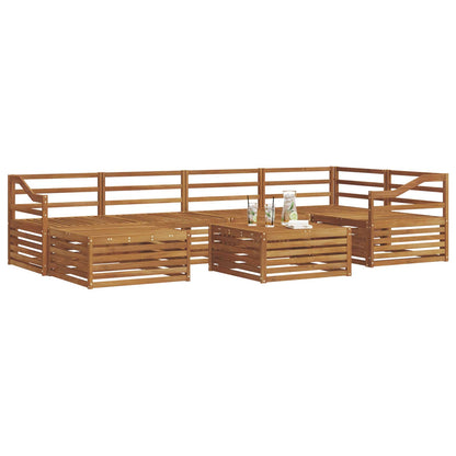 vidaXL Outdoor Sofa Set 7 pcs Natural Solid Acacia Wood