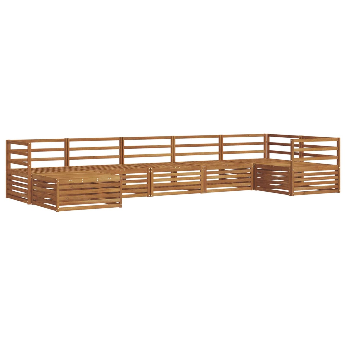 vidaXL Outdoor Sofa Set 7 pcs Natural