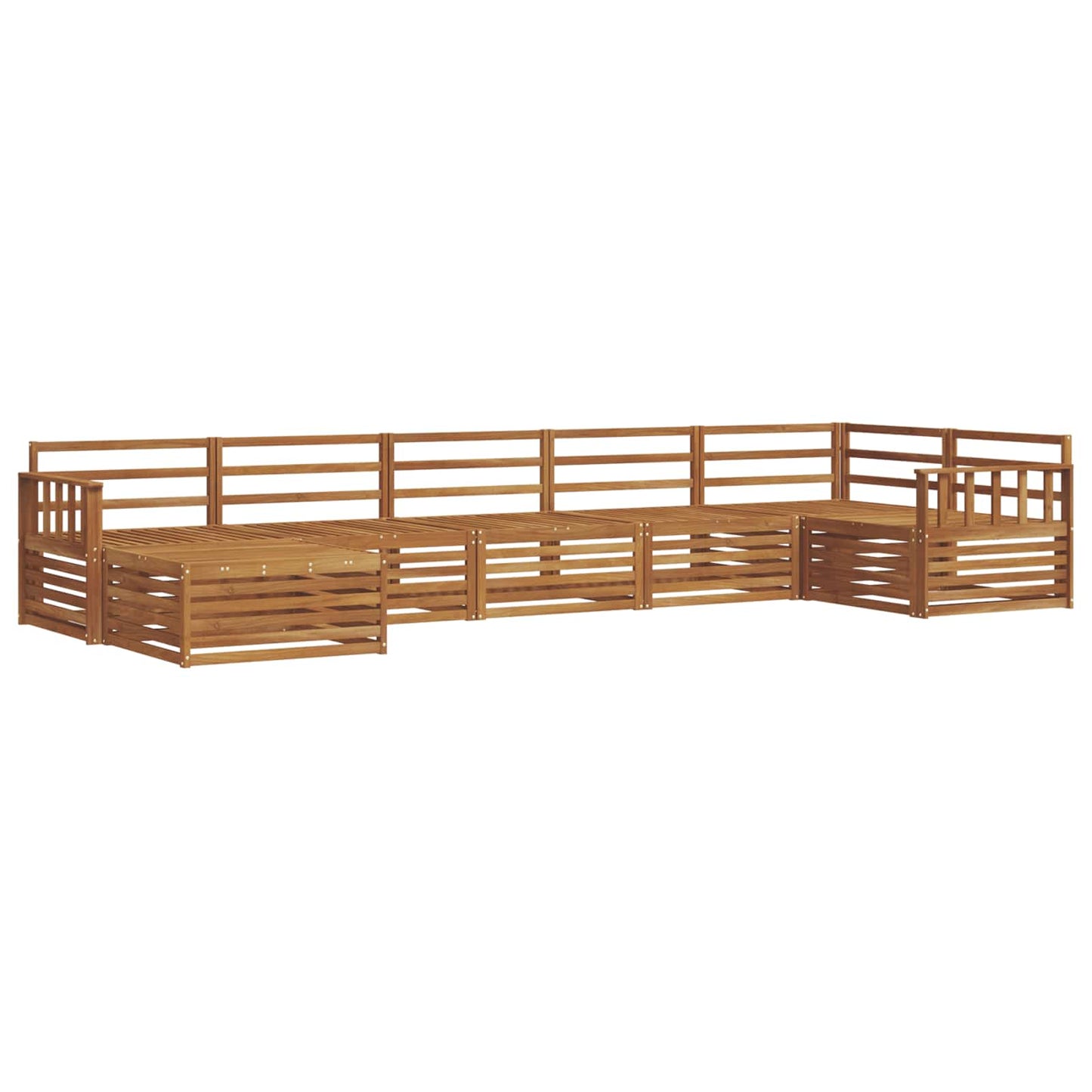vidaXL Outdoor Sofa Set 7 pcs Natural