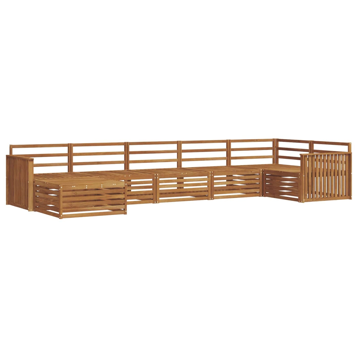 vidaXL Outdoor Sofa Set 7 pcs Natural