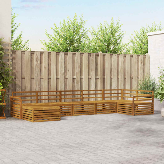 vidaXL Outdoor Sofa Set 7 pcs Natural