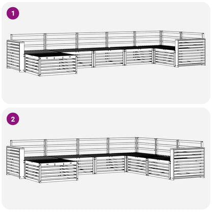 vidaXL Outdoor Sofa Set 7 pcs Natural