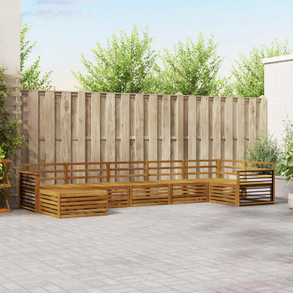 vidaXL Outdoor Sofa Set 7 pcs Natural
