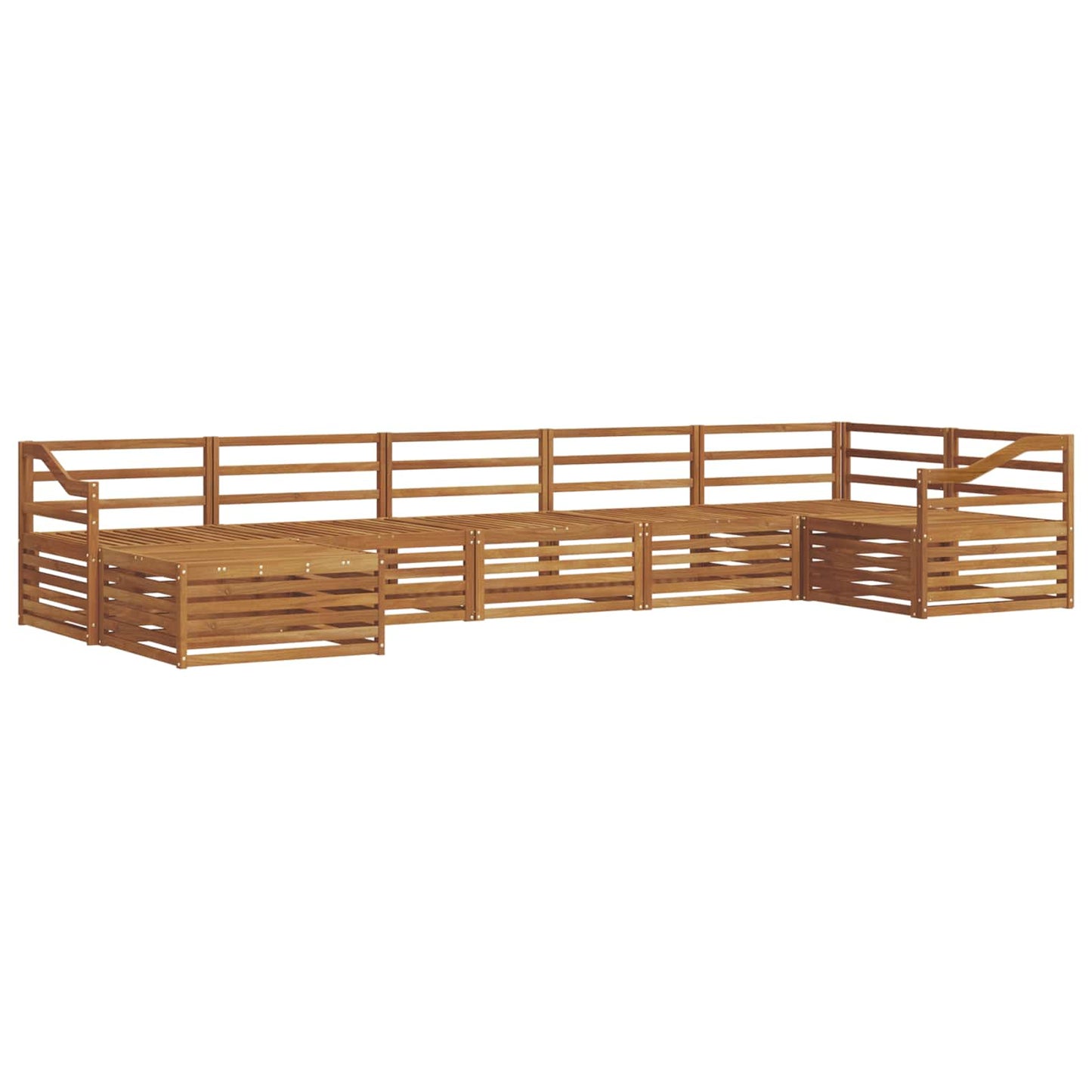 vidaXL Outdoor Sofa Set 7 pcs Natural