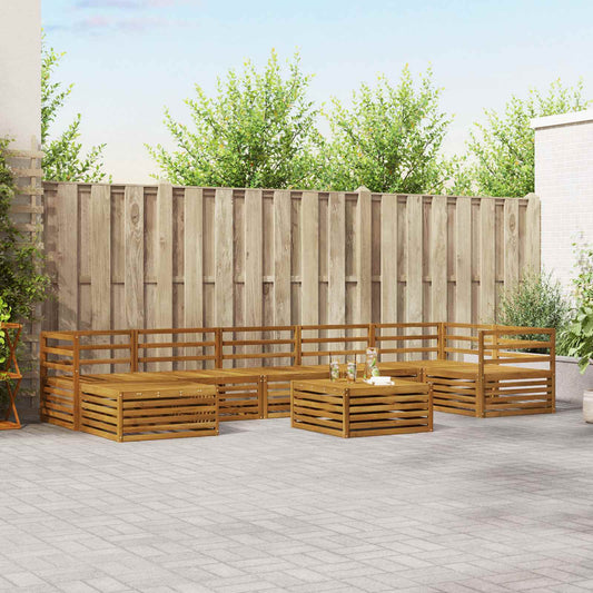 vidaXL Outdoor Sofa Set 8 pcs Natural