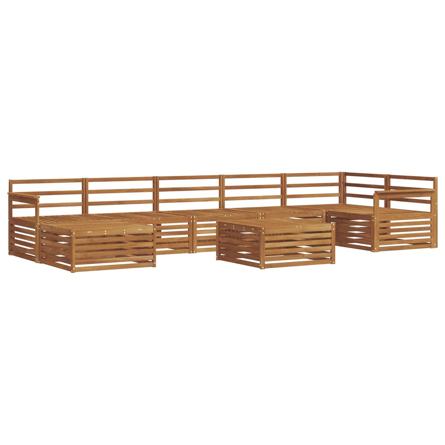 vidaXL Outdoor Sofa Set 8 pcs Natural