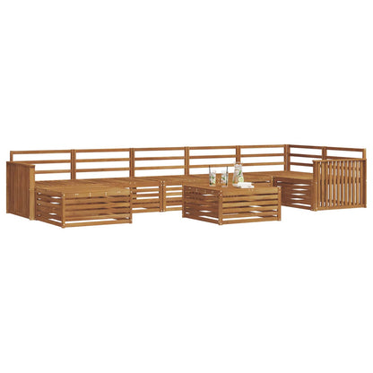 vidaXL Outdoor Sofa Set 8 pcs Natural