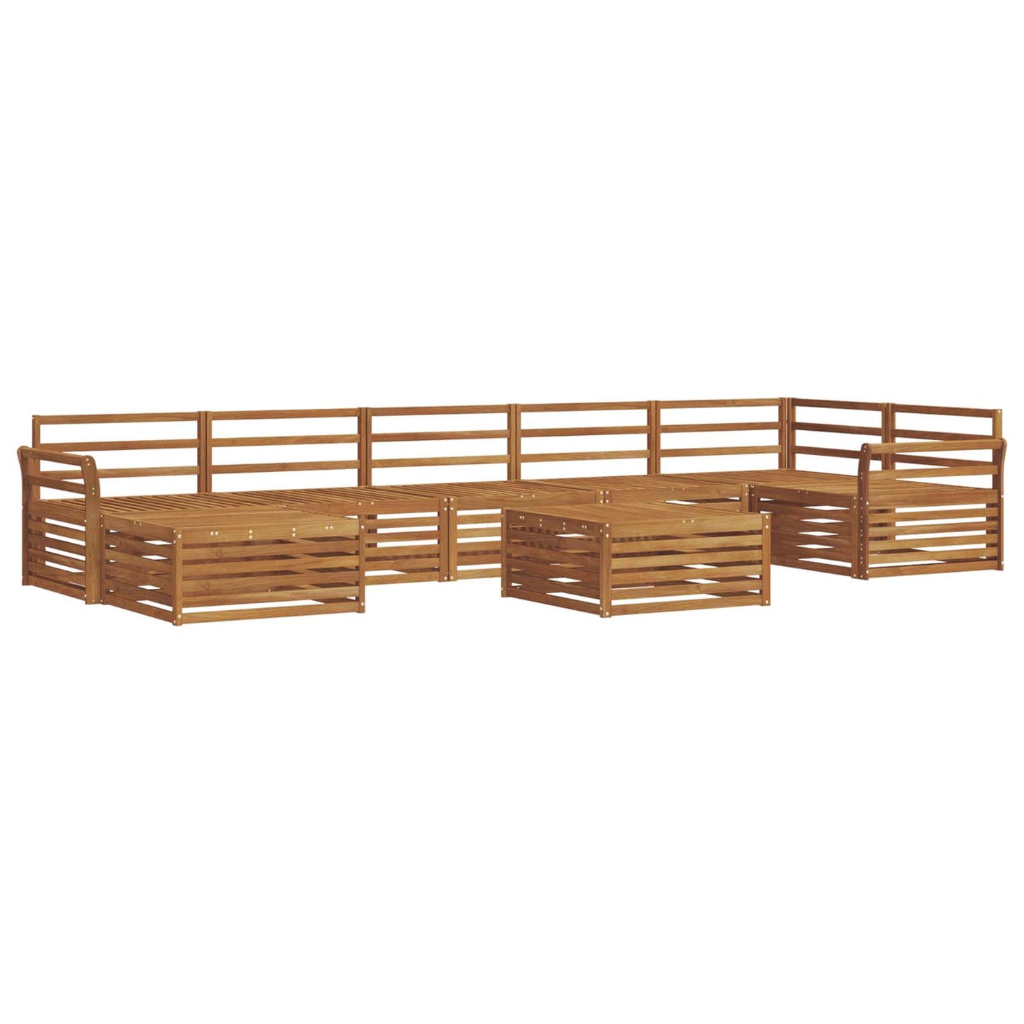 vidaXL Outdoor Sofa Set 8 pcs Natural