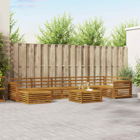 vidaXL Outdoor Sofa Set 8 pcs Natural