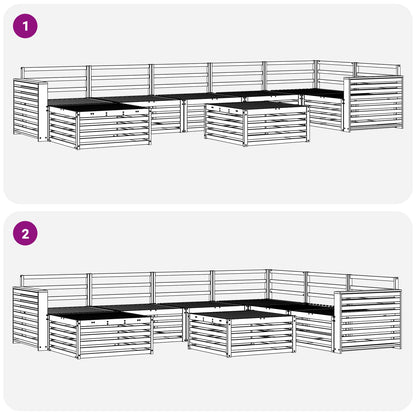 vidaXL Outdoor Sofa Set 8 pcs Natural