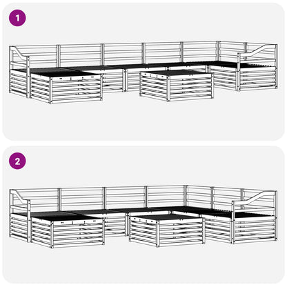 vidaXL Outdoor Sofa Set 8 pcs Natural